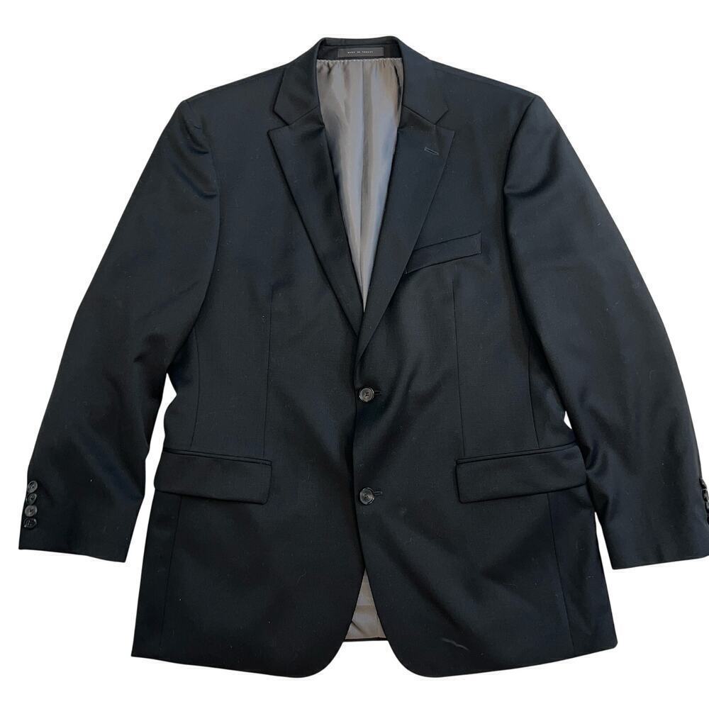 Hugo Boss Super 100 Reda 100% Virgin Wool Suit Jacket Black Size 42R
